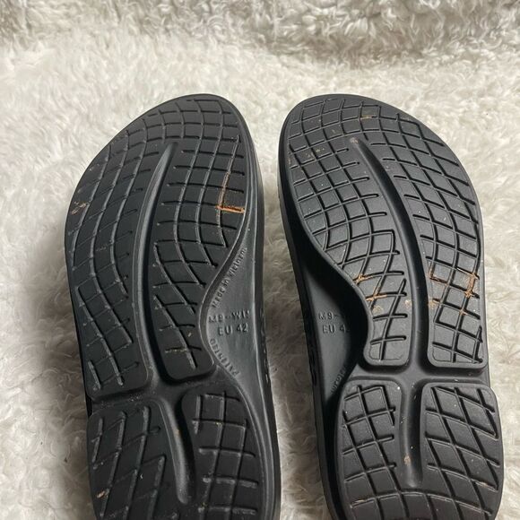 OOFOS OOahh Recovery Slides Sport Flex Black Sandals M SZ9 W SZ11 - Picture 9 of 9